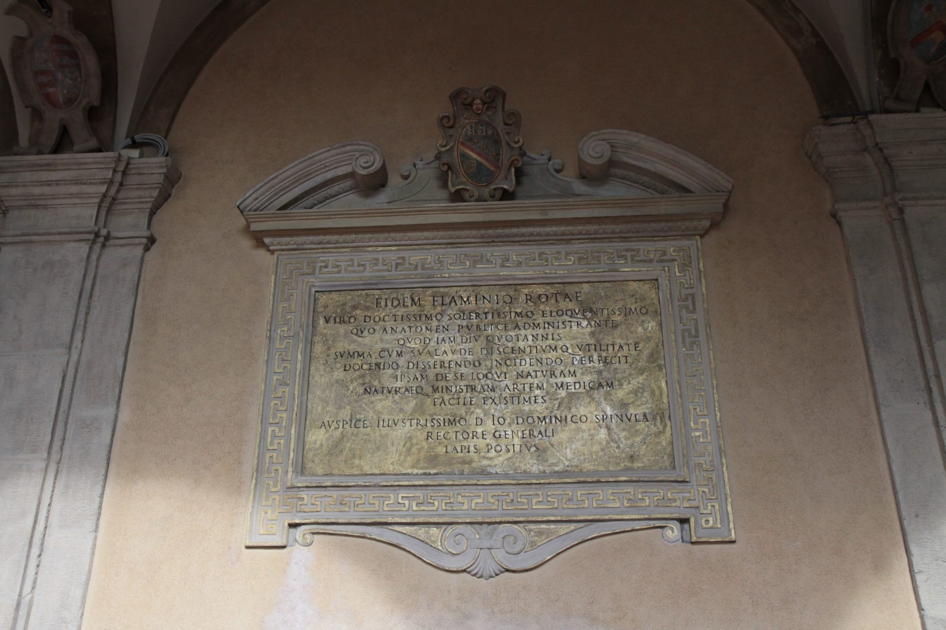 Flaminio Rota's memorial tablet, Palazzo Archiginnasio, Bologna - 02.jpg